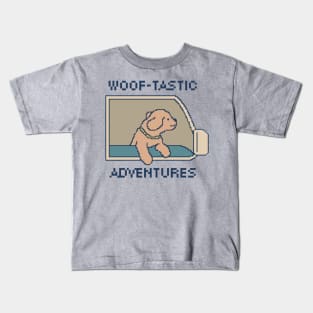 Woof-tastic Adventures - 8bit Kids T-Shirt